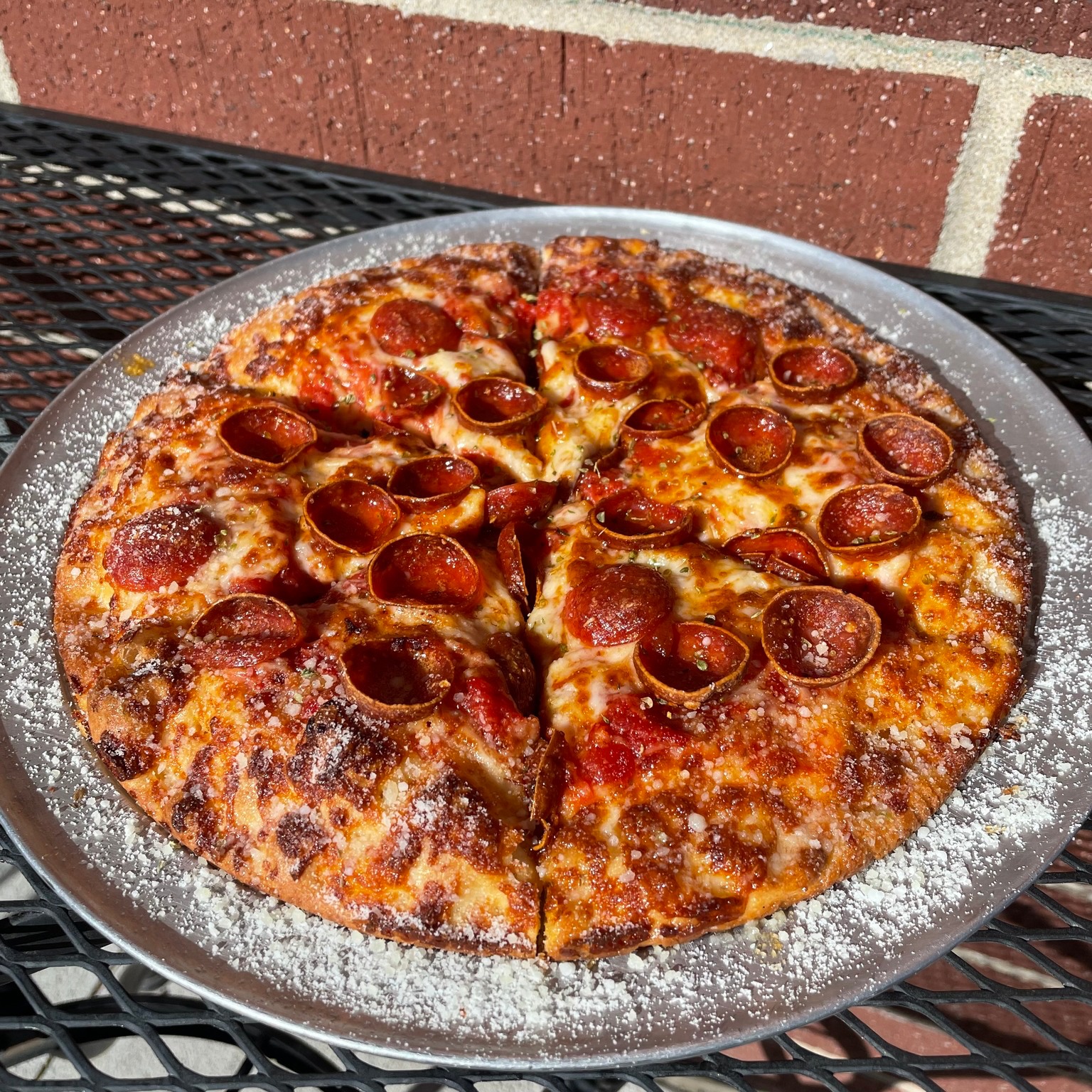 Image of a small pepperoni pizza from Krazy Karls Pizza
